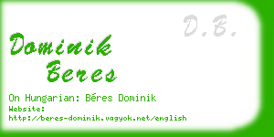 dominik beres business card