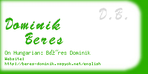 dominik beres business card